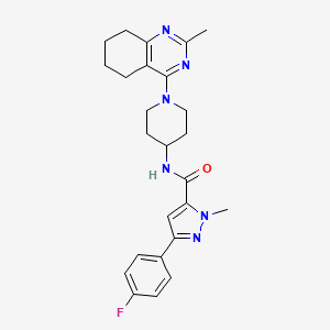 3-(4-fluorophenyl)-1-methyl-N-(1-(2-methyl-5,6,7,8-tetrahydroquinazolin-4-yl)piperidin-4-yl)-1H-pyrazole-5-carboxamide