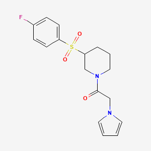 1-(3-((4-fluorophenyl)sulfonyl)piperidin-1-yl)-2-(1H-pyrrol-1-yl)ethanone