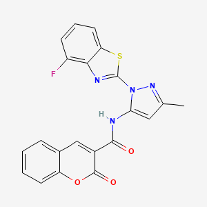 N-(1-(4-fluorobenzo[d]thiazol-2-yl)-3-methyl-1H-pyrazol-5-yl)-2-oxo-2H-chromene-3-carboxamide