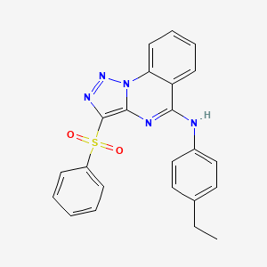 molecular formula C23H19N5O2S B2603895 N-(4-ethylphenyl)-3-(phenylsulfonyl)[1,2,3]triazolo[1,5-a]quinazolin-5-amine CAS No. 866811-44-1