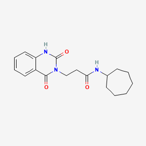 N-cycloheptyl-3-(2,4-dioxo-1H-quinazolin-3-yl)propanamide