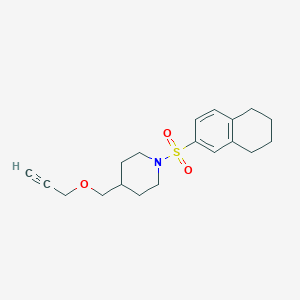 4-((Prop-2-yn-1-yloxy)methyl)-1-((5,6,7,8-tetrahydronaphthalen-2-yl)sulfonyl)piperidine