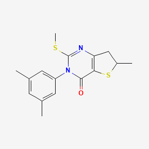 molecular formula C16H18N2OS2 B2603908 3-(3,5-dimethylphenyl)-6-methyl-2-(methylthio)-6,7-dihydrothieno[3,2-d]pyrimidin-4(3H)-one CAS No. 862825-47-6