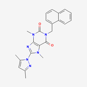 B2603949 8-(3,5-dimethyl-1H-pyrazol-1-yl)-3,7-dimethyl-1-(naphthalen-1-ylmethyl)-1H-purine-2,6(3H,7H)-dione CAS No. 1014075-04-7