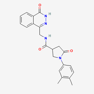 1-(3,4-dimethylphenyl)-5-oxo-N-((4-oxo-3,4-dihydrophthalazin-1-yl)methyl)pyrrolidine-3-carboxamide