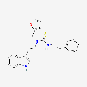 1-(furan-2-ylmethyl)-1-(2-(2-methyl-1H-indol-3-yl)ethyl)-3-phenethylthiourea