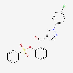 2-{[1-(4-chlorophenyl)-1H-pyrazol-4-yl]carbonyl}phenyl benzenesulfonate