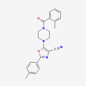 5-(4-(2-Methylbenzoyl)piperazin-1-yl)-2-(p-tolyl)oxazole-4-carbonitrile