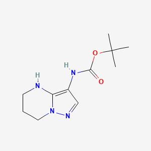 molecular formula C11H18N4O2 B2604105 tert-butyl N-{4H,5H,6H,7H-pyrazolo[1,5-a]pyrimidin-3-yl}carbamate CAS No. 2091447-06-0