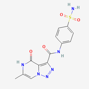 N-[4-(aminosulfonyl)phenyl]-6-methyl-4-oxo-4,5-dihydro[1,2,3]triazolo[1,5-a]pyrazine-3-carboxamide