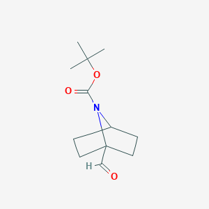 molecular formula C12H19NO3 B2604126 Tert-butyl 1-formyl-7-azabicyclo[2.2.1]heptane-7-carboxylate CAS No. 182137-54-8