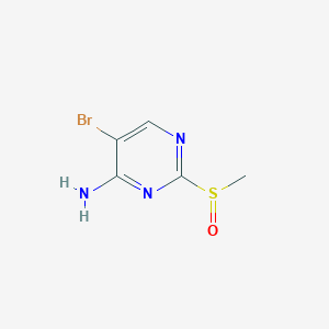 molecular formula C5H6BrN3OS B2604147 5-Bromo-2-methanesulfinylpyrimidin-4-amine CAS No. 2219378-93-3