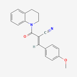molecular formula C20H18N2O2 B2604150 (2E)-3-(4-methoxyphenyl)-2-[(E)-1,2,3,4-tetrahydroquinoline-1-carbonyl]prop-2-enenitrile CAS No. 307539-33-9