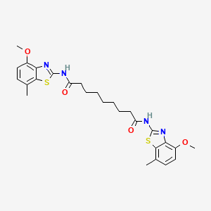 molecular formula C27H32N4O4S2 B2604189 N,N'-bis(4-methoxy-7-methyl-1,3-benzothiazol-2-yl)nonanediamide CAS No. 921107-88-2