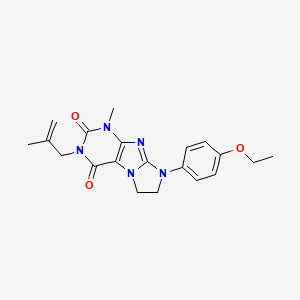 B2604196 6-(4-Ethoxyphenyl)-4-methyl-2-(2-methylprop-2-enyl)-7,8-dihydropurino[7,8-a]imidazole-1,3-dione CAS No. 893952-66-4