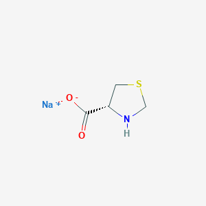 molecular formula C4H6NNaO2S B026042 Sodium (R)-thiazolidine-4-carboxylate CAS No. 100208-30-8