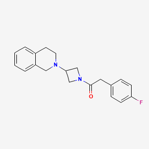 1-(3-(3,4-dihydroisoquinolin-2(1H)-yl)azetidin-1-yl)-2-(4-fluorophenyl)ethanone