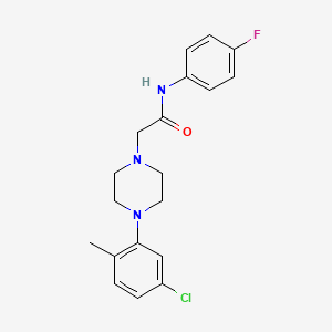 2-[4-(5-chloro-2-methylphenyl)piperazin-1-yl]-N-(4-fluorophenyl)acetamide