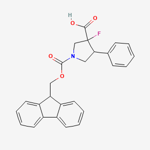 1-(9H-Fluoren-9-ylmethoxycarbonyl)-3-fluoro-4-phenylpyrrolidine-3-carboxylic acid
