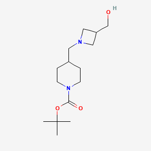 molecular formula C15H28N2O3 B2604242 Tert-butyl 4-[[3-(hydroxymethyl)azetidin-1-yl]methyl]piperidine-1-carboxylate CAS No. 1824017-45-9
