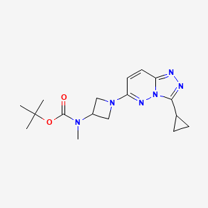 molecular formula C17H24N6O2 B2604300 Tert-butyl N-[1-(3-cyclopropyl-[1,2,4]triazolo[4,3-b]pyridazin-6-yl)azetidin-3-yl]-N-methylcarbamate CAS No. 2379987-28-5