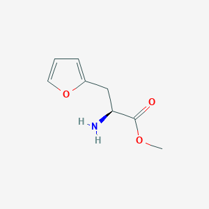 molecular formula C8H11NO3 B2604304 Methyl (2S)-2-amino-3-(furan-2-YL)propanoate CAS No. 146725-85-1