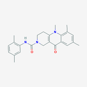N-(2,5-dimethylphenyl)-5,6,8-trimethyl-10-oxo-3,4,5,10-tetrahydrobenzo[b][1,6]naphthyridine-2(1H)-carboxamide