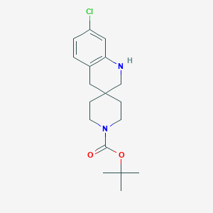 molecular formula C18H25ClN2O2 B2604361 Tert-butyl 7'-chloro-2',4'-dihydro-1'H-spiro[piperidine-4,3'-quinoline]-1-carboxylate CAS No. 2197055-49-3