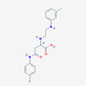 4-(4-Fluoroanilino)-2-[2-(3-methylanilino)ethylamino]-4-oxobutanoic acid