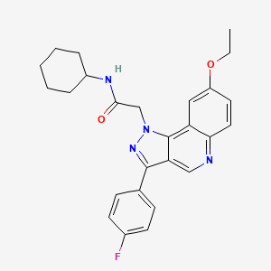 N-cyclohexyl-2-[8-ethoxy-3-(4-fluorophenyl)-1H-pyrazolo[4,3-c]quinolin-1-yl]acetamide
