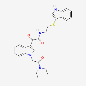 N-(2-((1H-indol-3-yl)thio)ethyl)-2-(1-(2-(diethylamino)-2-oxoethyl)-1H-indol-3-yl)-2-oxoacetamide