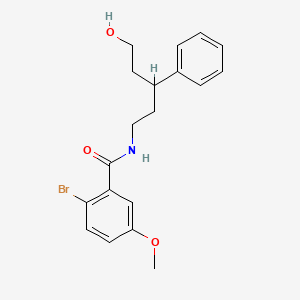 2-bromo-N-(5-hydroxy-3-phenylpentyl)-5-methoxybenzamide
