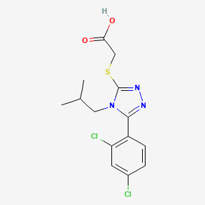 2-{[5-(2,4-dichlorophenyl)-4-(2-methylpropyl)-4H-1,2,4-triazol-3-yl]sulfanyl}acetic acid