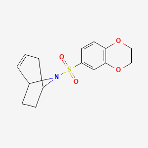 (1R,5S)-8-((2,3-dihydrobenzo[b][1,4]dioxin-6-yl)sulfonyl)-8-azabicyclo[3.2.1]oct-2-ene