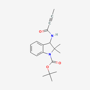 Tert-butyl 3-(but-2-ynoylamino)-2,2-dimethyl-3H-indole-1-carboxylate