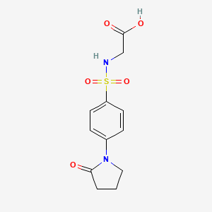 2-[4-(2-Oxopyrrolidin-1-yl)benzenesulfonamido]acetic acid