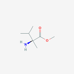 molecular formula C7H15NO2 B026044 (S)-2-Amino-2,3-dimethylbutanoic acid methyl ester CAS No. 107246-36-6