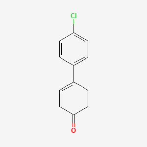 molecular formula C12H11ClO B2604420 4-(4-Chlorophenyl)cyclohex-3-en-1-one CAS No. 36716-75-3