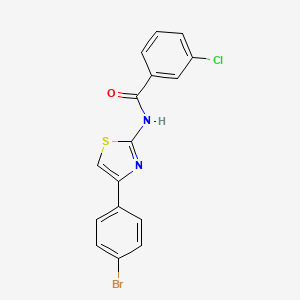 N-[4-(4-bromophenyl)-1,3-thiazol-2-yl]-3-chlorobenzamide