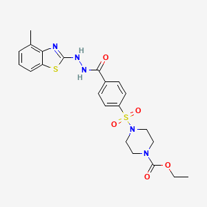 Ethyl 4-((4-(2-(4-methylbenzo[d]thiazol-2-yl)hydrazinecarbonyl)phenyl)sulfonyl)piperazine-1-carboxylate
