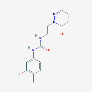 molecular formula C14H15FN4O2 B2604439 1-(3-fluoro-4-methylphenyl)-3-(2-(6-oxopyridazin-1(6H)-yl)ethyl)urea CAS No. 1105232-37-8