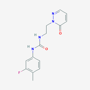 1-(3-fluoro-4-methylphenyl)-3-(2-(6-oxopyridazin-1(6H)-yl)ethyl)urea