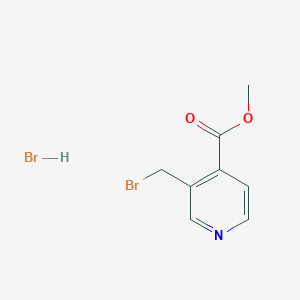 molecular formula C8H9Br2NO2 B2604466 Methyl 3-(bromomethyl)isonicotinate hydrobromide CAS No. 2368871-68-3