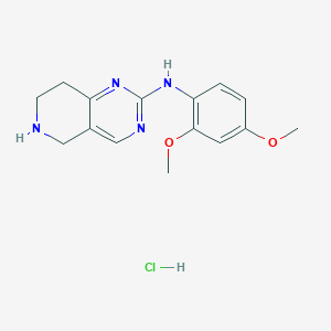 molecular formula C15H19ClN4O2 B2604468 N-(2,4-Dimethoxyphenyl)-5,6,7,8-tetrahydropyrido[4,3-d]pyrimidin-2-amine;hydrochloride CAS No. 1216481-77-4