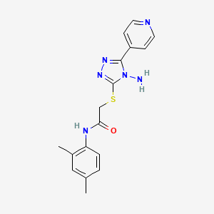 molecular formula C17H18N6OS B2604542 2-{[4-amino-5-(pyridin-4-yl)-4H-1,2,4-triazol-3-yl]sulfanyl}-N-(2,4-dimethylphenyl)acetamide CAS No. 886925-90-2