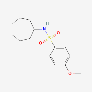 molecular formula C14H21NO3S B2604570 N-cycloheptyl-4-methoxybenzenesulfonamide CAS No. 329941-74-4