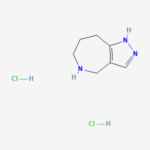 molecular formula C7H13Cl2N3 B2604579 2H,4H,5H,6H,7H,8H-pyrazolo[4,3-c]azepine dihydrochloride CAS No. 1955557-03-5