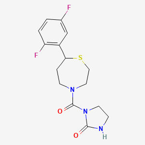 1-(7-(2,5-Difluorophenyl)-1,4-thiazepane-4-carbonyl)imidazolidin-2-one