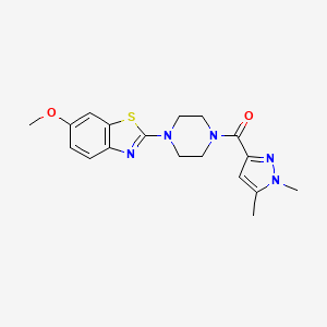 (1,5-dimethyl-1H-pyrazol-3-yl)(4-(6-methoxybenzo[d]thiazol-2-yl)piperazin-1-yl)methanone