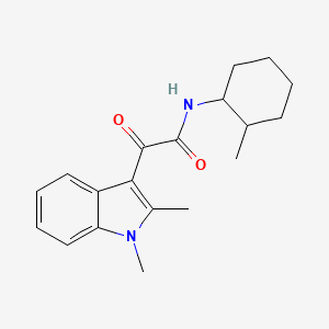 2-(1,2-dimethyl-1H-indol-3-yl)-N-(2-methylcyclohexyl)-2-oxoacetamide
